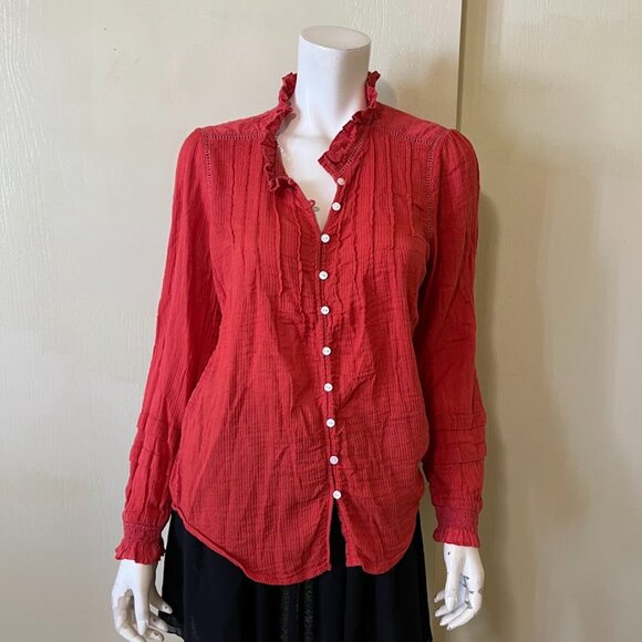 Faherty Willa Shirt Medium - Picture 2 of 5